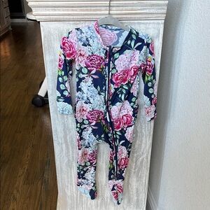 Floral Footie Pajamas